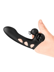 Orlando Schwarze Vibrator-Fingerhülle von Pretty Love Male