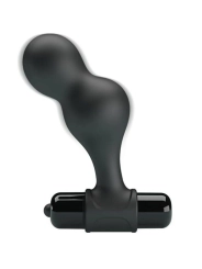 Schwarzer Silikon-Vibrator-Analstecker von Mr Play