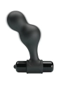 Schwarzer Silikon-Vibrator-Analstecker von Mr Play