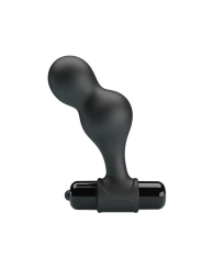 Schwarzer Silikon-Vibrator-Analstecker von Mr Play