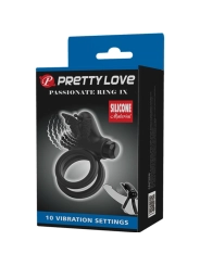 Doppelvibrierring mit Schwarzem Stimulator von Pretty Love Male