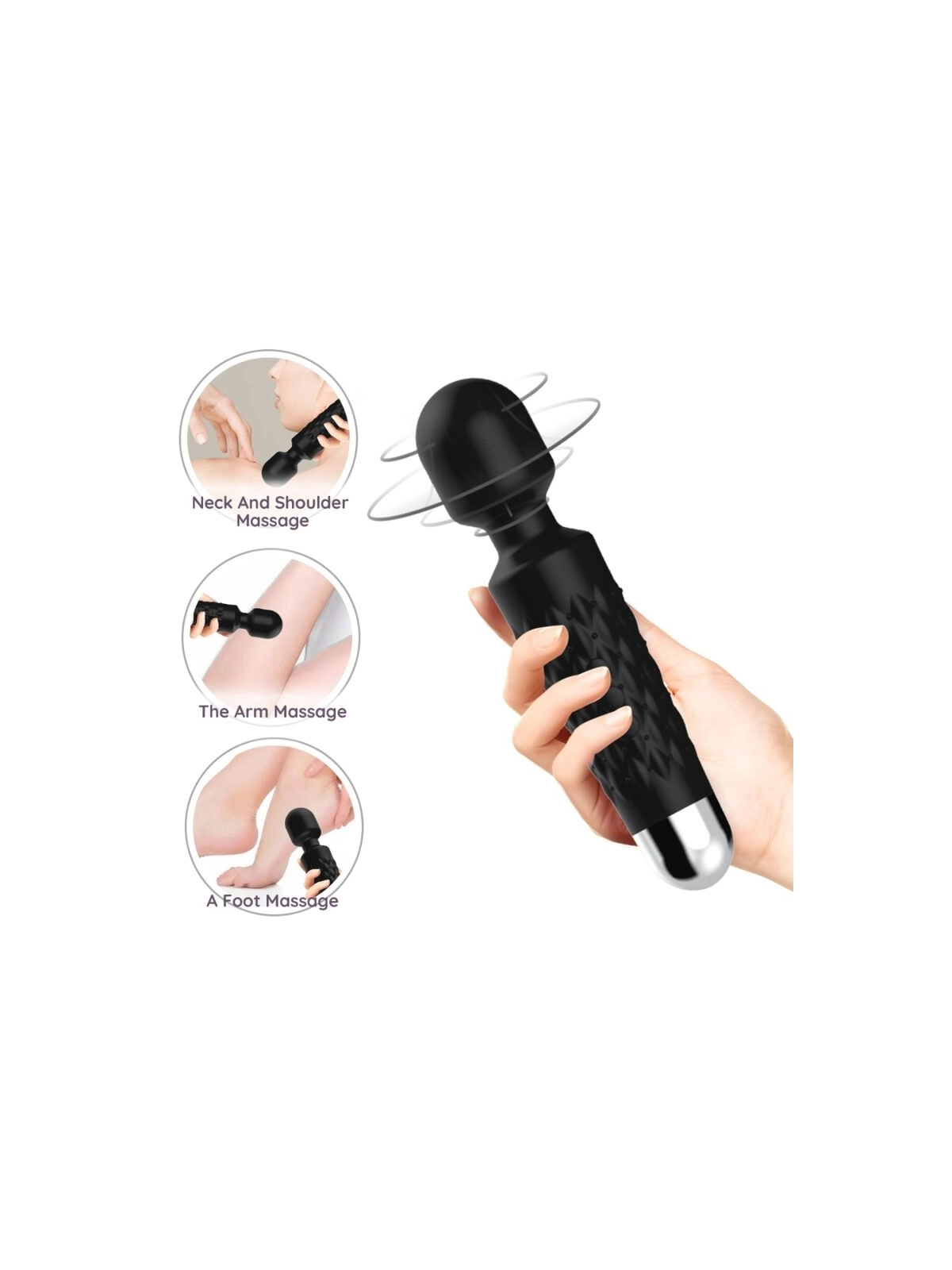 Postman Massager & Vibrator Super Flexibler Kopf Schwarz von Armony Massagers