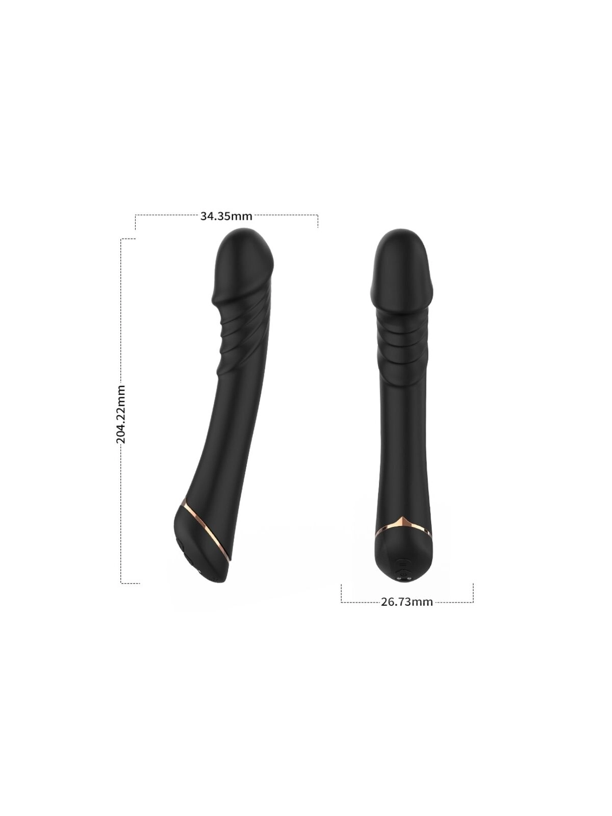 Dildo Vibrator Silikon Schwarz von Armony Vibrators