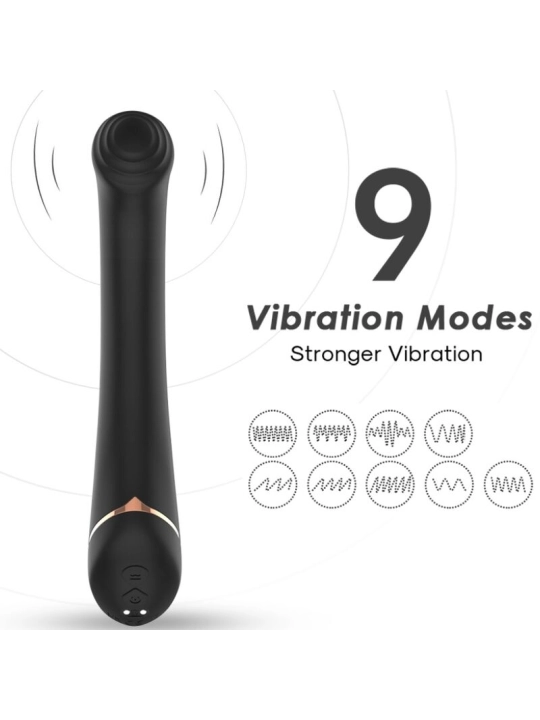 Vibrator Faltkopf Silikon Schwarz von Armony Vibrators