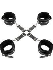 Lederhandschellen für Füsse und Hände Schwarz von Darkness Bondage