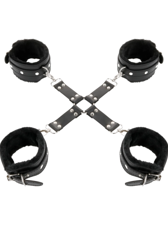 Lederhandschellen für Füsse und Hände Schwarz von Darkness Bondage