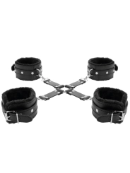 Lederhandschellen für Füsse und Hände Schwarz von Darkness Bondage