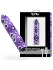 Rechargeable Snake Purple Magnetic Bullet 10v von Custom Bullets