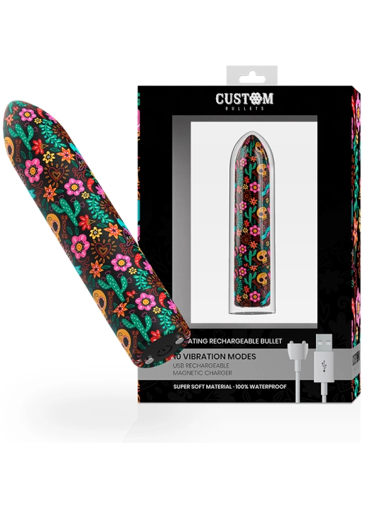 Floral Rechargeable Bullet 10 Intensities von Custom Bullets