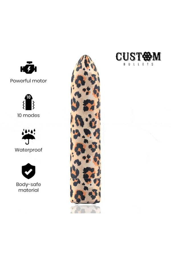 Rechargeable Bullet Leopard 10 Intensities von Custom Bullets