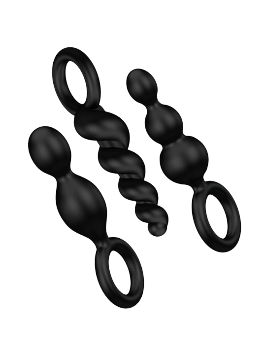 Analplugs Set 3 St Schwarz von Satisfyer Plugs