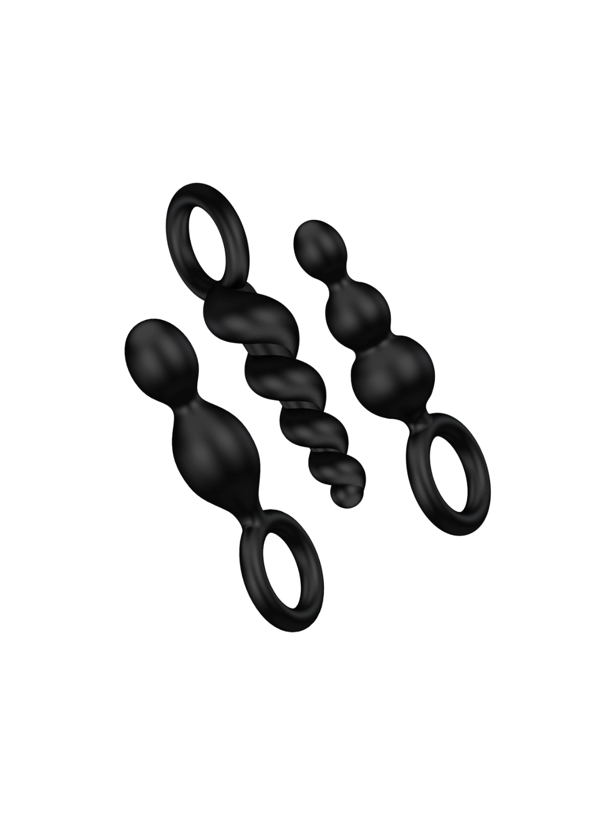 Analplugs Set 3 St Schwarz von Satisfyer Plugs