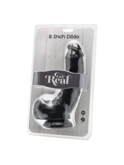 Dildo 20,5 cm mit Hoden Schwarz von Get Real