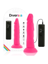 Flexibler Dildo mit Vibration Rosa 23 cm -O- 4.3 cm von Diversia