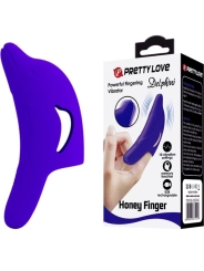 Delphini Leistungsstarker Dunkelblauer Fingerstimulator von Pretty Love