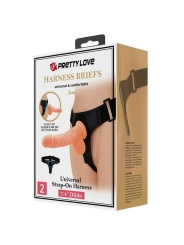 Harness-Hose Universal-Harness mit Dildo Tom 20 cm Natur von Pretty Love