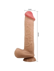 Sliding Skin Series Realistischer Dildo mit Sliding Skin Saunapf Fleisch 26 cm von Pretty Love High Grade