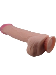 Sliding Skin Series Realistischer Dildo mit Sliding Skin Saugnapf Braun 26 cm von Pretty Love High Grade