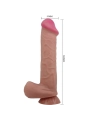 Sliding Skin Series Realistischer Dildo mit Sliding Skin Saugnapf Braun 26 cm von Pretty Love High Grade