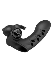 Vance Black Rabbit Vibrator Fingerabdeckung von Pretty Love Male