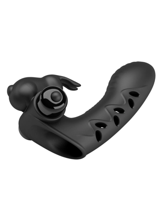 Vance Black Rabbit Vibrator Fingerabdeckung von Pretty Love Male