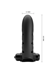 Vance Black Rabbit Vibrator Fingerabdeckung von Pretty Love Male