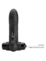 Vance Black Rabbit Vibrator Fingerabdeckung von Pretty Love Male