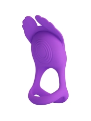 Silas Vibrant Penis Ring 7 Vibrationen Lila Silikon von Pretty Love Male