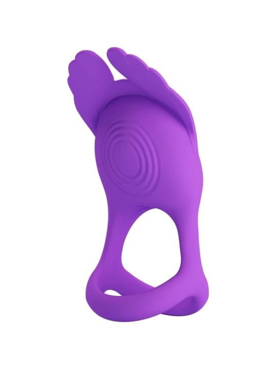 Silas Vibrant Penis Ring 7 Vibrationen Lila Silikon von Pretty Love Male