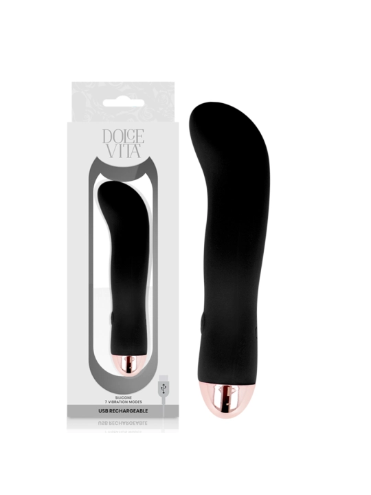 Aufladbarer Vibrator Zwei Schwarz 7 Geschwindigkeit von Dolce Vita