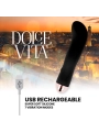 Aufladbarer Vibrator Zwei Schwarz 7 Geschwindigkeit von Dolce Vita