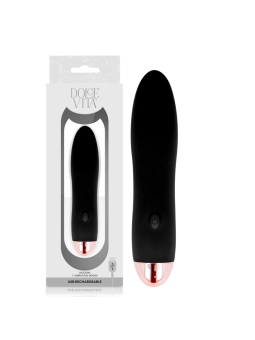 Aufladbarer Vibrator Vier Schwarz 7 Geschwindigkeiten von Dolce Vita