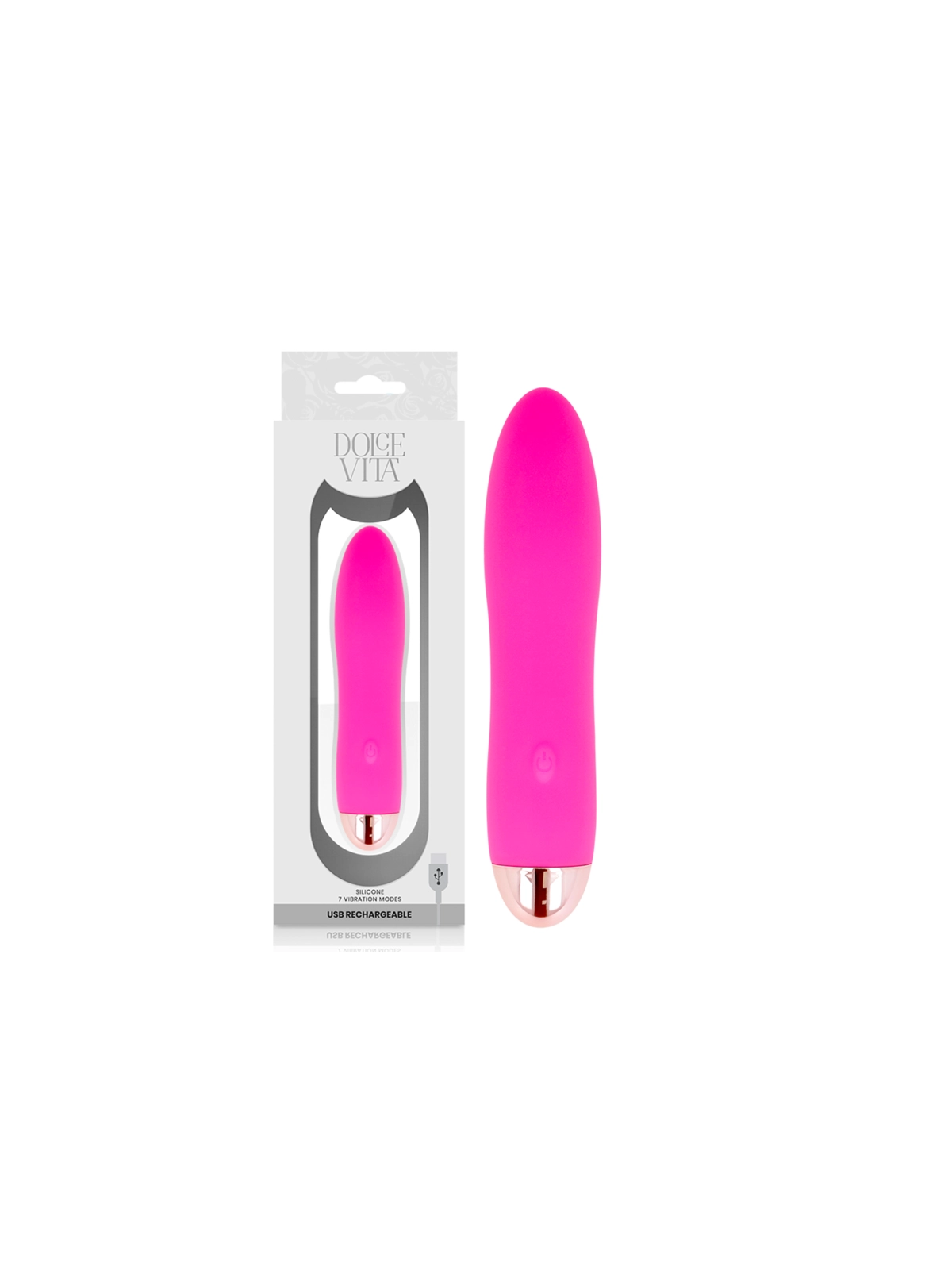 Aufladbarer Vibrator Vier Rosa 7 Geschwindigkeiten von Dolce Vita