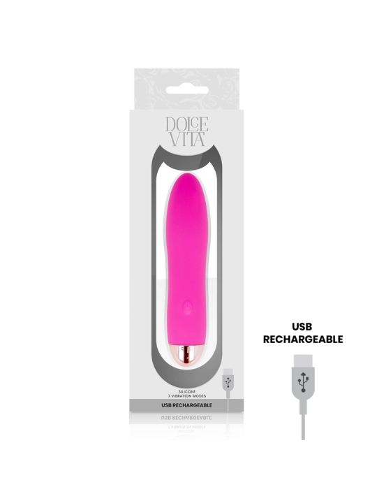 Aufladbarer Vibrator Vier Rosa 7 Geschwindigkeiten von Dolce Vita