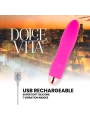 Aufladbarer Vibrator Vier Rosa 7 Geschwindigkeiten von Dolce Vita