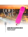 Aufladbarer Vibrator Drei Rosa 7 Geschwindigkeiten von Dolce Vita