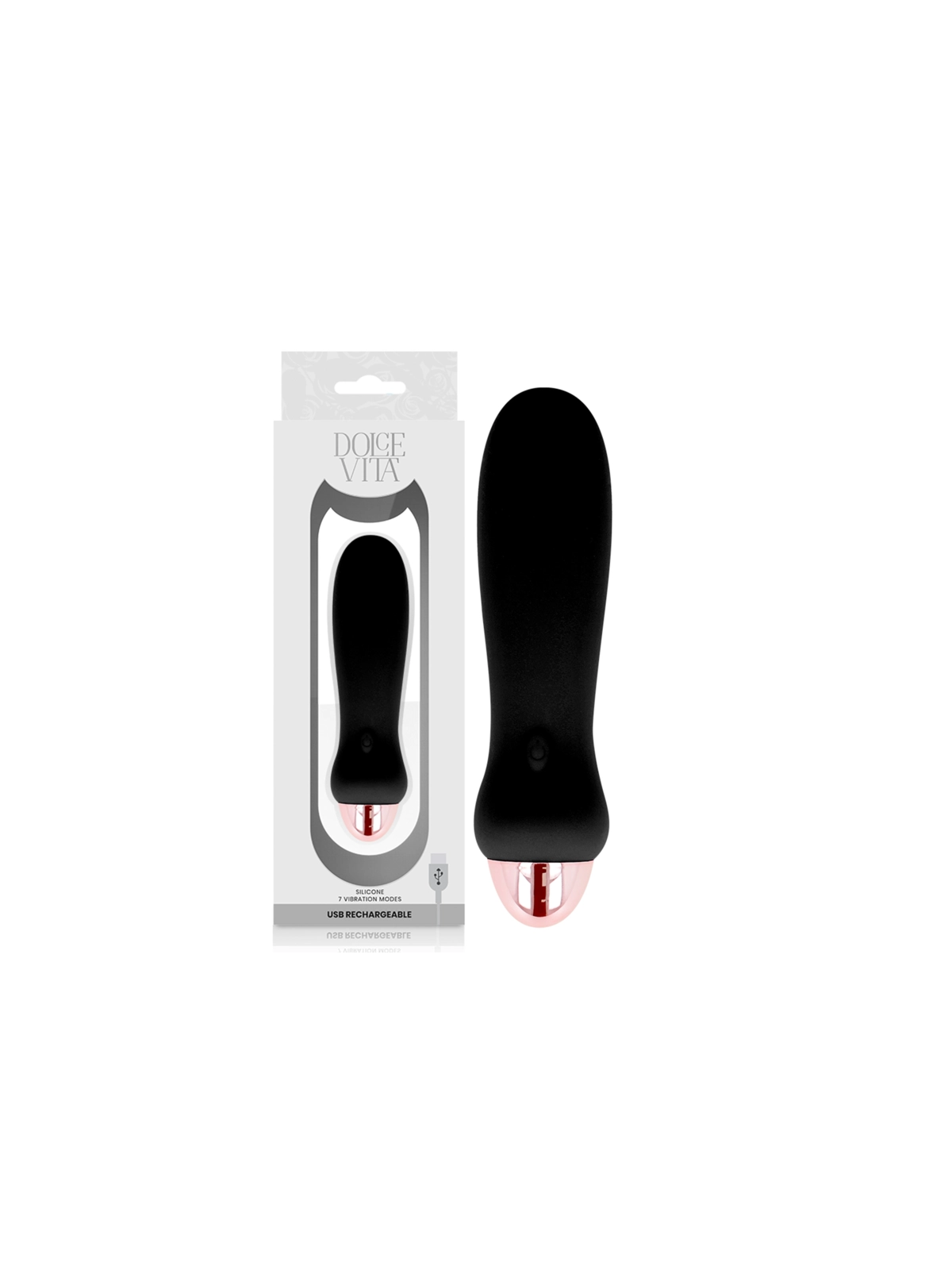 Aufladbarer Vibrator Fünf Schwarz 7 Geschwindigkeiten von Dolce Vita