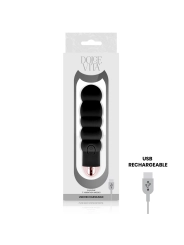 Aufladbarer Vibrator Sechs Schwarz 7 Geschwindigkeiten von Dolce Vita