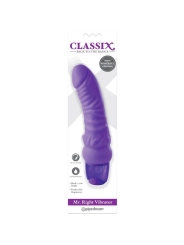 Vibrierender Dildo Mr. Right Multi-Speed 15,5 cm Lila von Classix