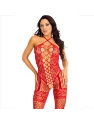 Bodystocking Halshalter Rote Herzen Rot von Leg Avenue Bodystockings