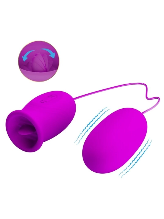 Daisy Dual Egg Wiederaufladbarer Vibrator Lila von Pretty Love Flirtation