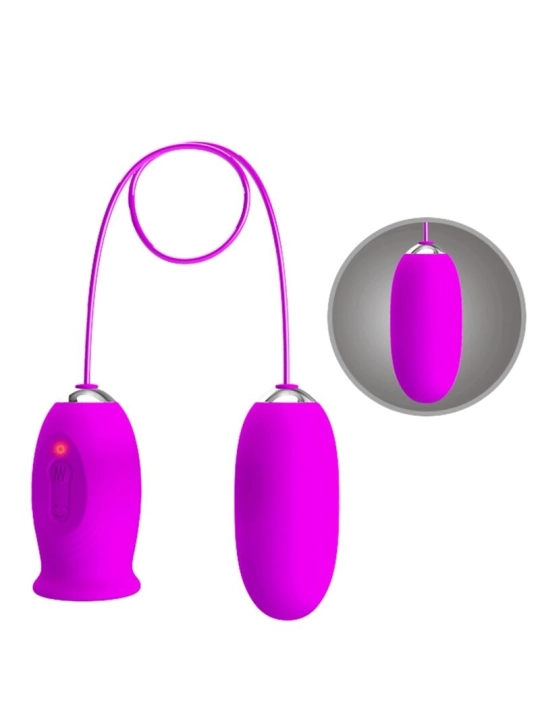 Daisy Dual Egg Wiederaufladbarer Vibrator Lila von Pretty Love Flirtation