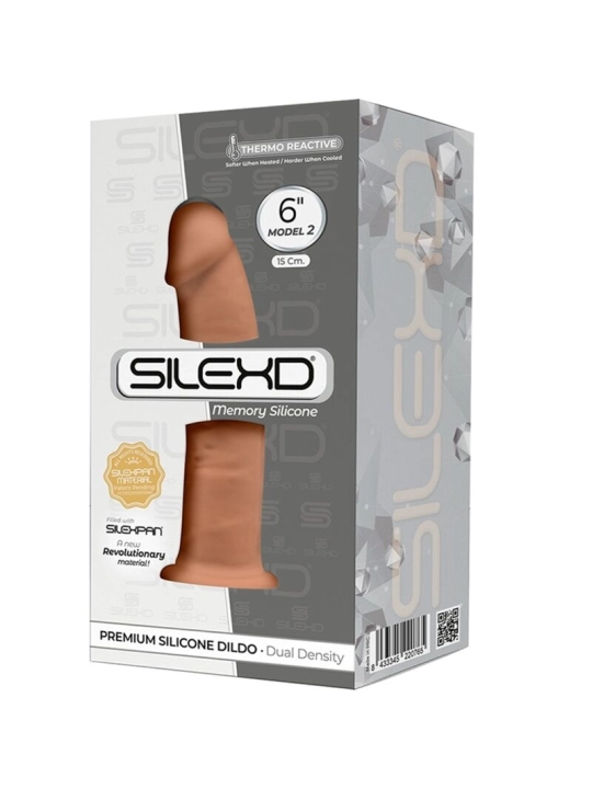 Modell 2 Realistischer Penis Premium Silexpan Silikon Karamell 15 cm von Silexd