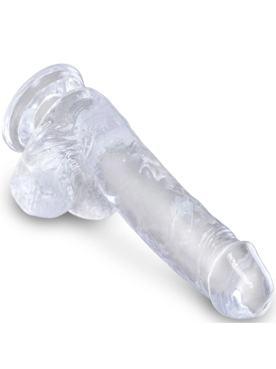 Clear Realistischer Penis mit Eieren 13.5 cm Transparent von King Cock