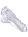 Clear Realistischer Penis mit Eieren 13.5 cm Transparent von King Cock