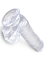 Clear Realistischer Penis mit Eieren 13.5 cm Transparent von King Cock