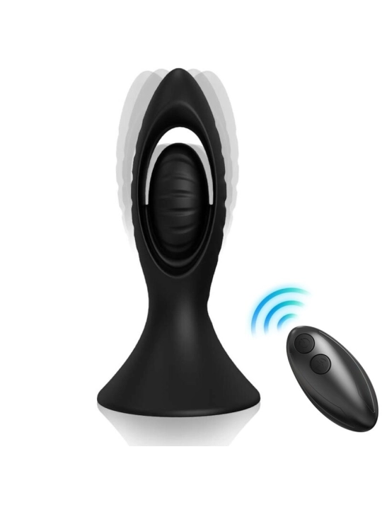 Vibrator & Analplug Silikon Schwarz von Armony Anal