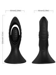 Vibrator & Analplug Silikon Schwarz von Armony Anal