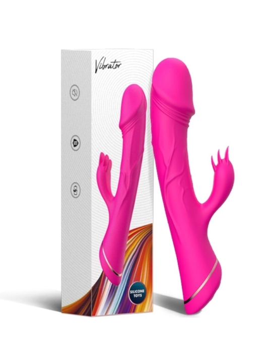 Dildo Vibrator Kaninchen Silikon Fuchsia von Armony Vibrators