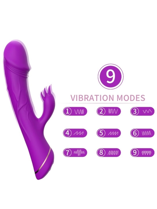 Dildo Vibrator Kaninchen Silikon Lila von Armony Vibrators